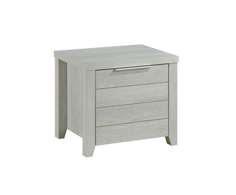 ALVARRO QUEEN 3 PIECE (BEDSIDE) BEDROOM SUITE - WHITE ASH