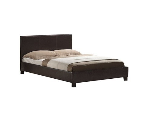  DOUBLE  MONDEO LEATHERETTE  BED  - BROWN