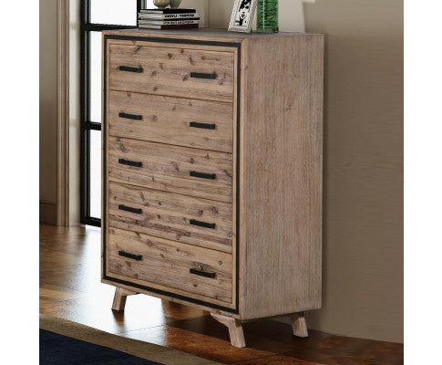 JAYCE 5 DRAWER TALLBOY - AS PICTURED