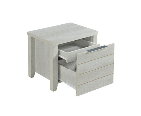 ALVARRO QUEEN 3 PIECE (BEDSIDE) BEDROOM SUITE - WHITE ASH