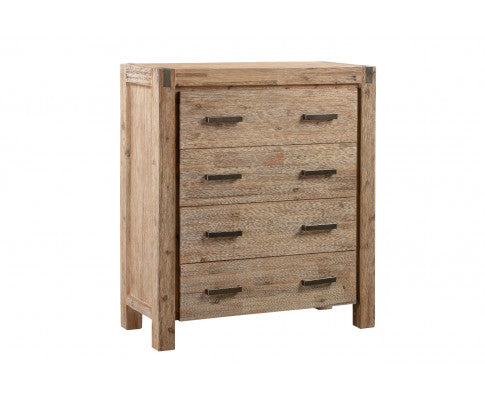 JARVAN 4 DRAWER TALLBOY - CLASSIC OAK