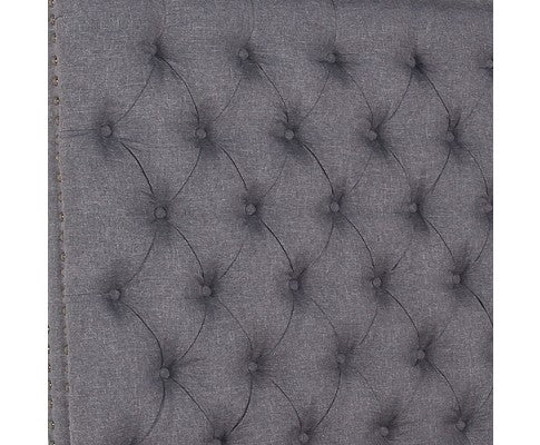 SEAN DOUBLE  TUFTED  FABRIC BEDHEAD - CHARCOAL