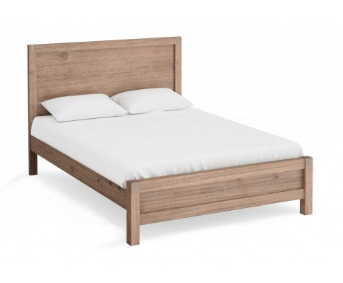 KING SINGLE NOWRA ACACIA BED FRAME - CLASSIC OAK