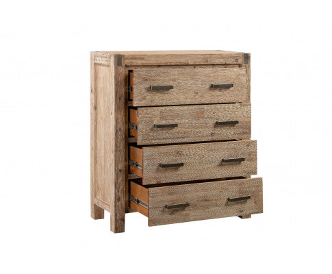 JARVAN 4 DRAWER TALLBOY - CLASSIC OAK