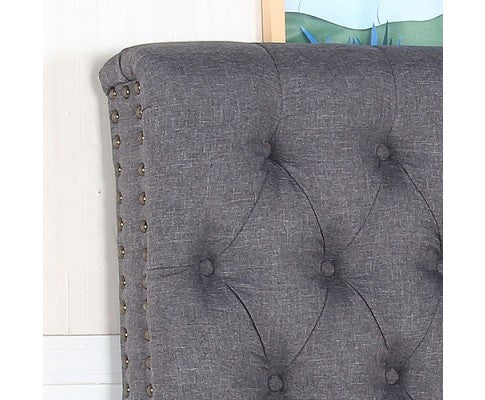  SEAN QUEEN TUFTED  FABRIC BEDHEAD - CHARCOAL