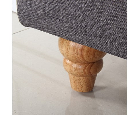  SEAN QUEEN TUFTED  FABRIC BEDHEAD - CHARCOAL