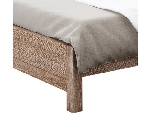 KING SINGLE NOWRA ACACIA BED FRAME - CLASSIC OAK