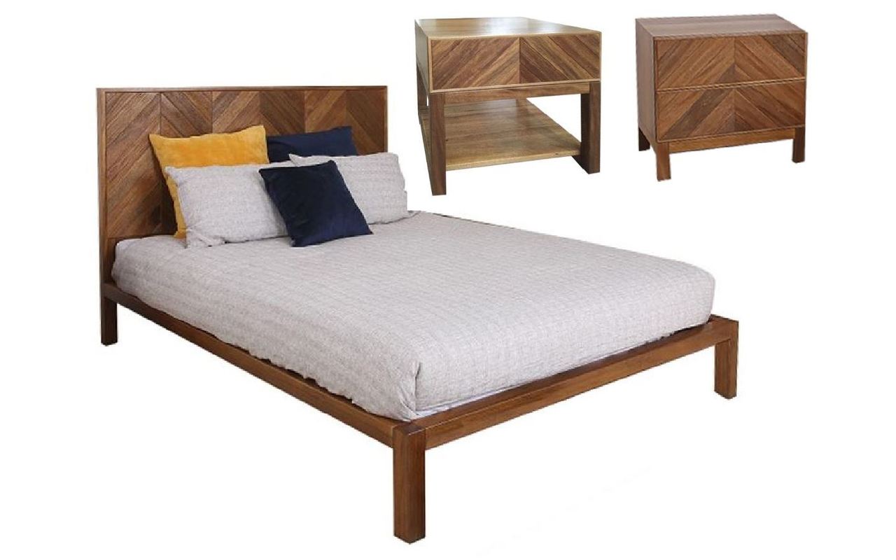 KALISTA DOUBLE  3 PIECE BEDROOM SUITE  - NATURAL