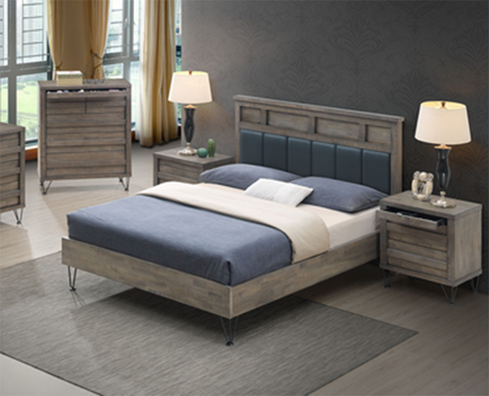 KING COLORADO 4 PIECE (TALLBOY) BEDROOM SUITE - AS PICTURED