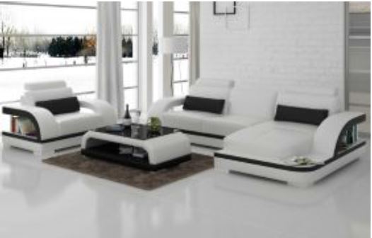  ZIKKI (G8011E) CHAISE LOUNGE SUITE + COFFEE TABLE - CHOICE OF LEATHER AND ASSORTED COLOURS AVAILABLE