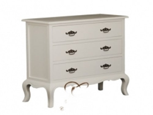 FRENCH PROVINCIAL 3 DRAWER  SIDEBOARD (SB 003 FP)-  850(H) X 1080(W)   - WHITE