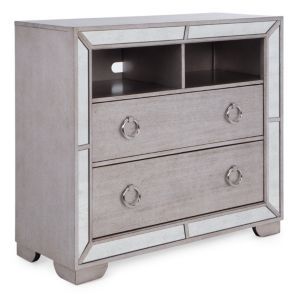 ADAMS TWO  DRAWER MIRRORED BEDSIDE   - 550(H) X 550(W) - (MODEL:181013) - 