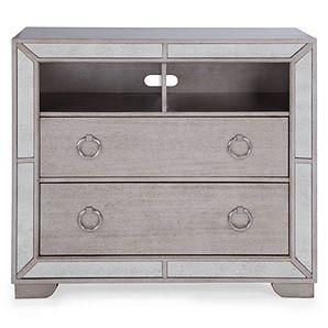 ADAMS TWO  DRAWER MIRRORED BEDSIDE   - 550(H) X 550(W) - (MODEL:181013) - 