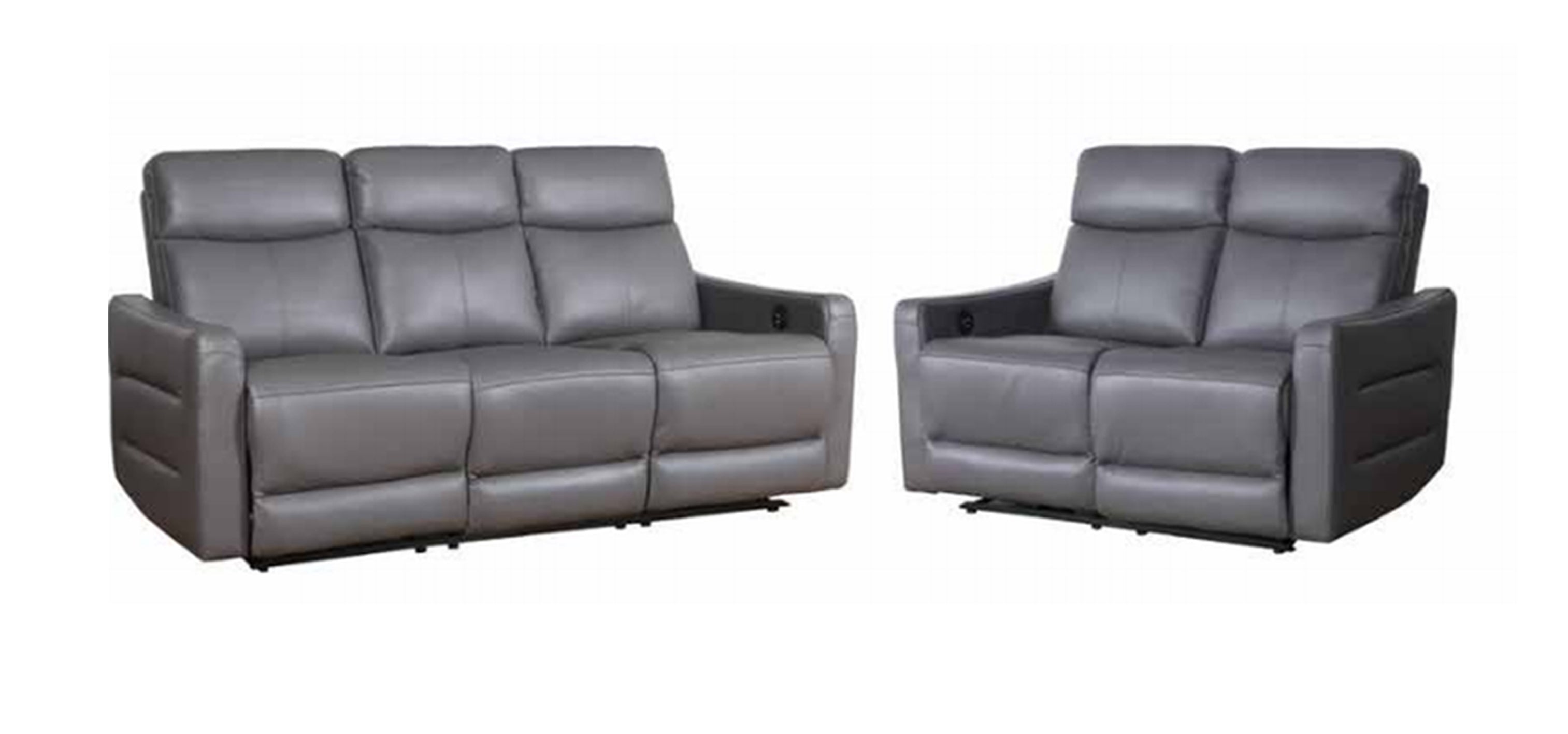 YUKON 3RERE+2RERE  LEATHER RECLINER LOUNGE-ASSORTED COLOURS