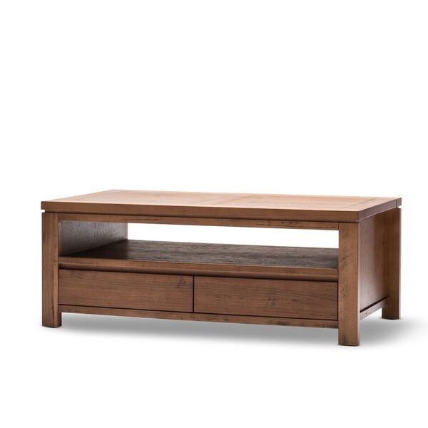 PARKAH  SOLID TASMANIAN OAK COFFEE TABLE  WITH 2 DRAWERS  - 1300(W) X 700(D) (16-13-11-5-18 ) 