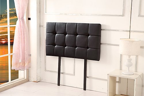 SINGLE DELUXE TUFTED LEATHERETTE BEDHEAD  (ING-HB-13/14/15 ) -  WHITE, BROWN, BLACK