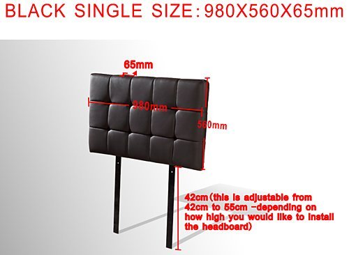 SINGLE DELUXE TUFTED LEATHERETTE BEDHEAD  (ING-HB-13/14/15 ) -  WHITE, BROWN, BLACK