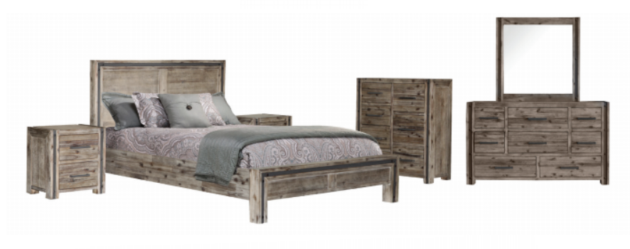 SWAN  (3559)  7 DRAWERS TALLBOY CHEST  (19-20-15-3-11-25-1-18-4)- 1105(H)  X 1000(W) -BRUSHED GUM