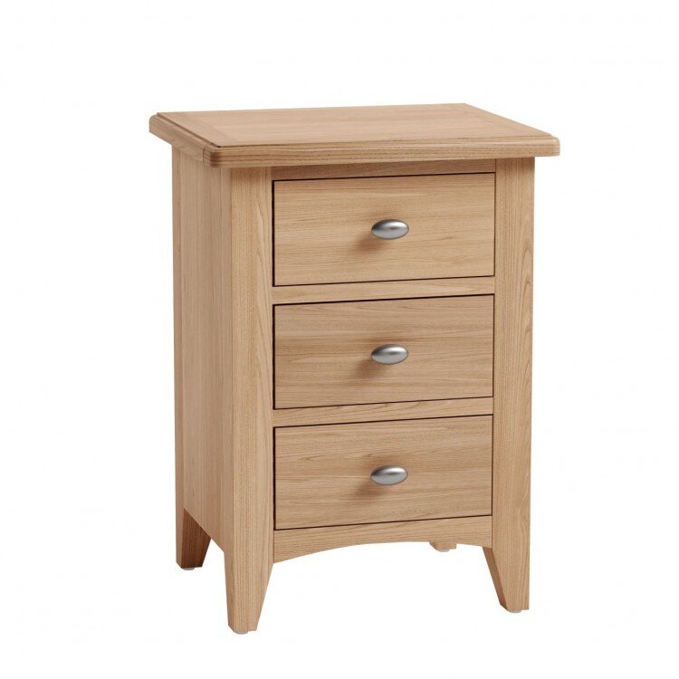 DOUBLE OR QUEEN ELEGANCE 4 PIECE TALLBOY OAK BEDROOM SUITE - (7-1-15) - LIGHT OAK
