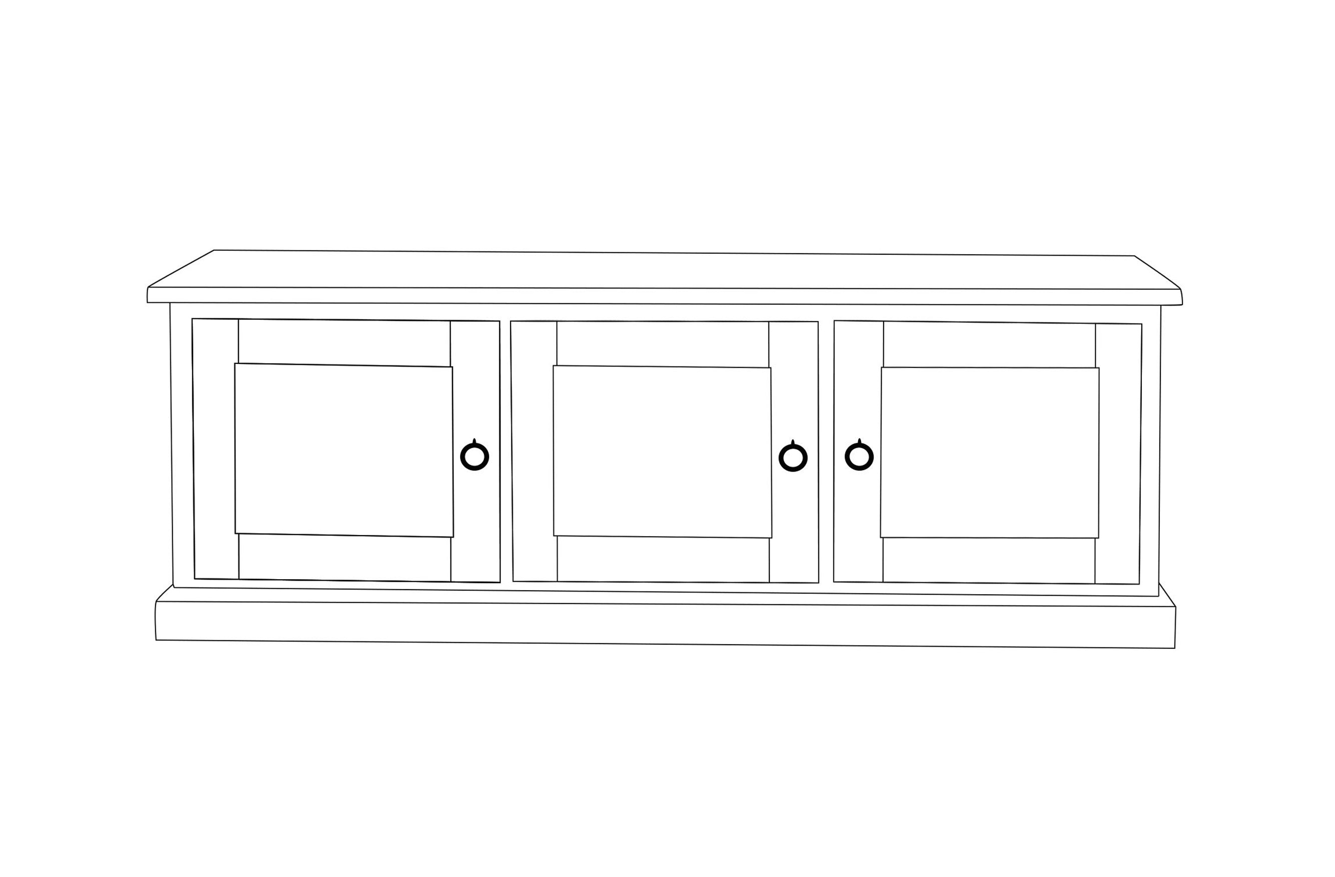 PINEHURST 3 DOOR T.V. LOWLINE - 500(H) x 1500(W) x 450(D) - ASSORTED COLOURS