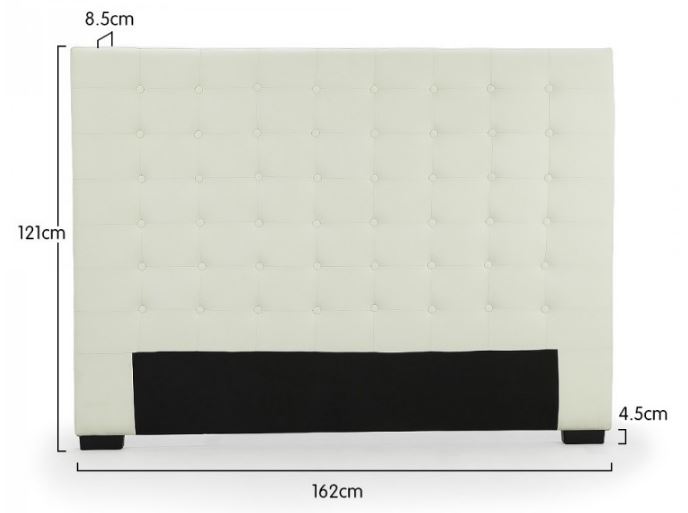 QUEEN GRONTEC FABRIC  HEADBOARD ONLY - LIGHT BEIGE