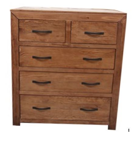 BUSTIN 5 DRAWER SPLIT TOP TALLBOY - 1180(H) X 940(W) -  (6-18-1-14-11) - BALTIC(#503) 