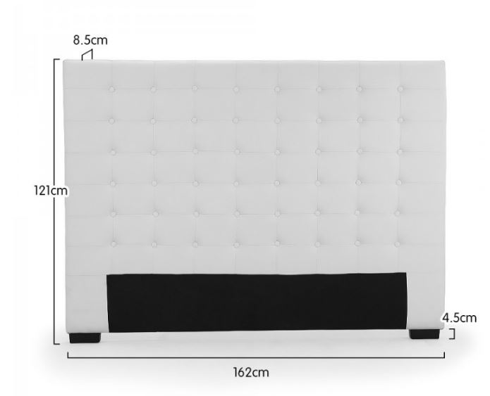 QUEEN GRONTEC FABRIC  HEADBOARD ONLY - GREY