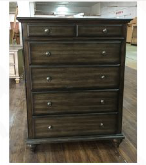  RUDEN   QUEEN   4 PIECE  TALLBOY BEDROOM SUIT  (8221) BED WITH 2 FOOTEND DRAWERS  (MODEL - 7-5-15-18-7-9-1) - BURNISHED CHERRY