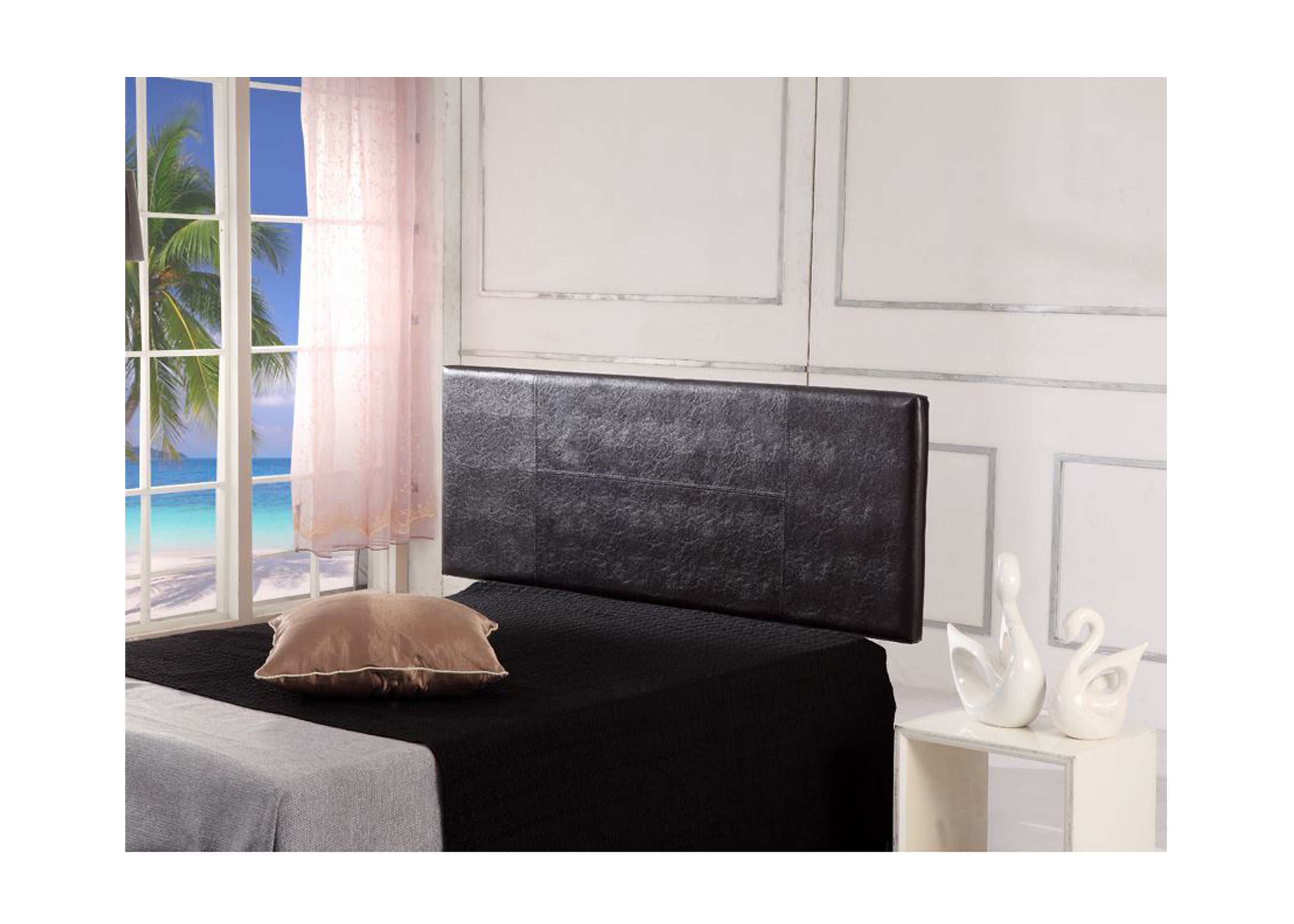  DOUBLE LEATHERETTE BEDHEAD (ING-HB-04/05/06)  -  BROWN, BLACK OR WHITE