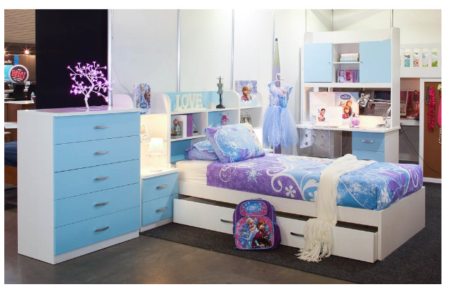 ICICLE  TWO DRAWER BEDSIDE TABLE  -   TWO TONE