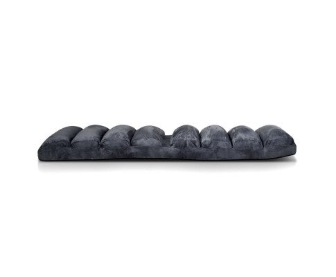 ABINAS LOUNGE SOFA CHAIR WITH 3 ADJUSTABLE SECTIONS - CHARCOAL