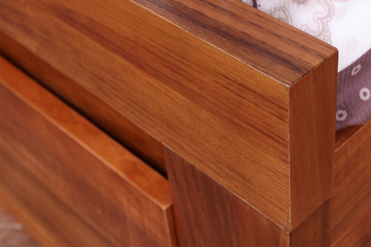 QUEEN VODKA (217) BED WITH UNDERBED STORAGE DRAWERS - NATURAL