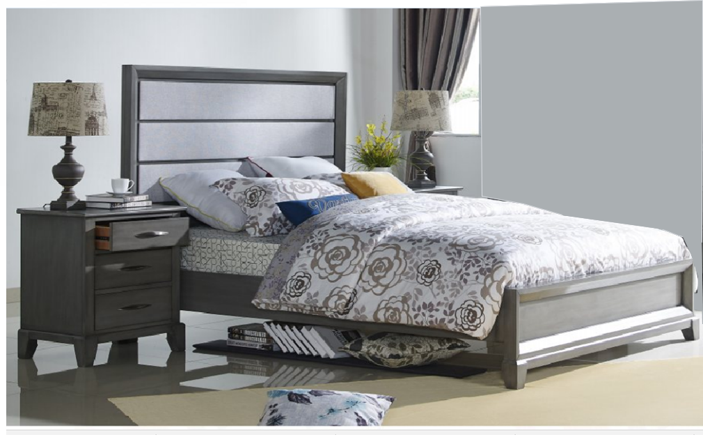  QUEEN  MIDASCO  (612) BED     (MODEL - 10-13-19-12-25-14) - GREY