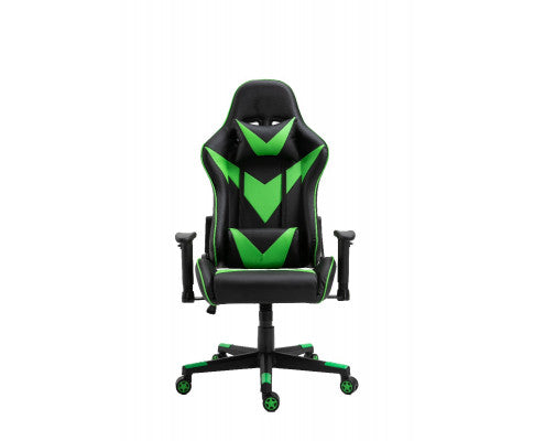 AGNELLE RECLINING OFFICE COMPUTER GAMING CHAIR - BLACK & GREEN