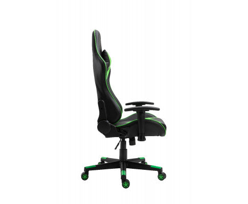 AGNELLE RECLINING OFFICE COMPUTER GAMING CHAIR - BLACK & GREEN