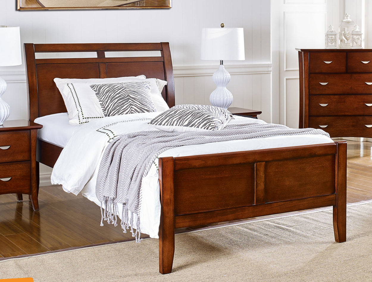 KING SINGLE LISERLI (5209) SEMI SLEIGH BED- AS PICTURED