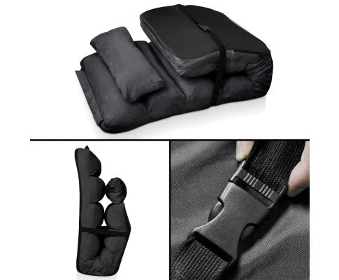 ABINAS LOUNGE SOFA CHAIR WITH 3 ADJUSTABLE SECTIONS - CHARCOAL