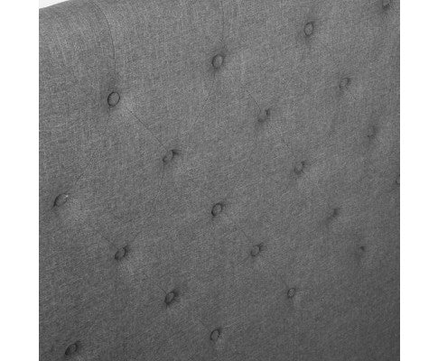 UNLA  QUEEN FABRIC BEDHEAD ONLY - DARK GREY