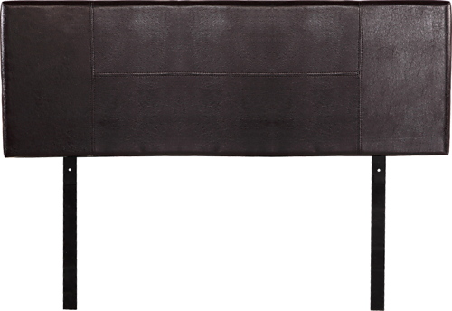 QUEEN CANOPUS LEATHERETTE HEADBOARD BEDHEAD - BROWN