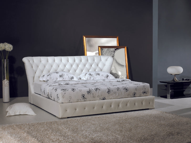 ANGELINA (618) DOUBLE OR QUEEN 3 PIECE BEDSIDE BEDROOM SUITE (WITH GLASS TABLE BEDSIDES) - ASSORTED COLORS