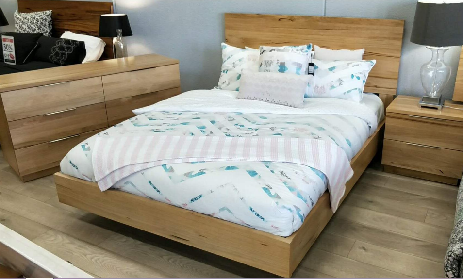 BUENO  KING 5   PIECE (DRESSER)  BEDROOM SUITE - (MODEL-1-19-20-9-14-1) - NATURAL