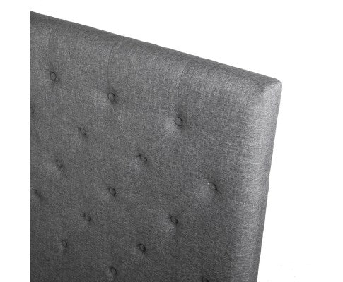 UNLA  QUEEN FABRIC BEDHEAD ONLY - DARK GREY