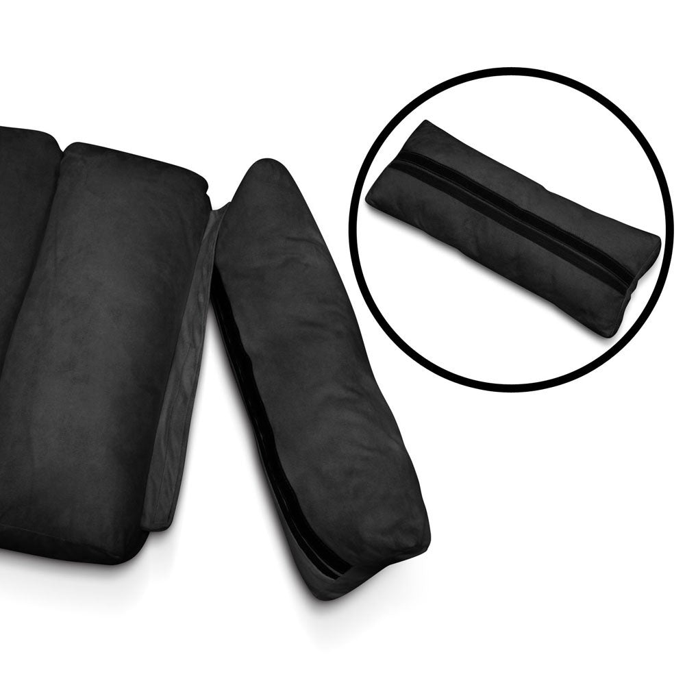 ABINAS LOUNGE SOFA CHAIR WITH 3 ADJUSTABLE SECTIONS - BLACK