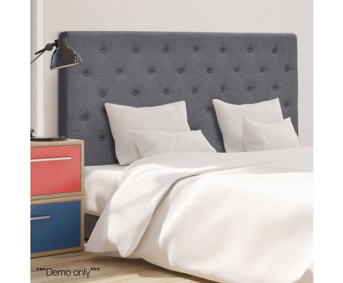 UNLA  QUEEN FABRIC BEDHEAD ONLY - DARK GREY
