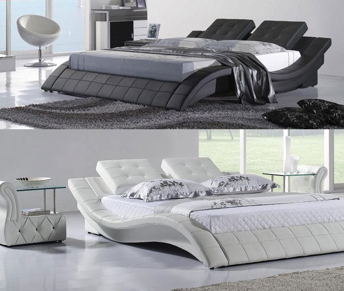 CHATEAU CHANTAL (8013) DOUBLE OR QUEEN 3 PIECE BEDSIDE BEDROOM SUITE WITH GLASS TABLE BEDSIDES (MODEL-1) - ASSORTED COLOURS