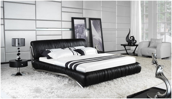 KING VANDER BERG LEATHERETTE BED (A9922) - ASSORTED COLOURS
