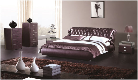 LANCASTER KING 3 PIECE BEDSIDE BEDROOM SUITE - LEATHERETTE - ASSORTED COLOURS (WITH OPTIONAL UPGRADE FOR GAS LIFT UNDERBED STORAGE)
