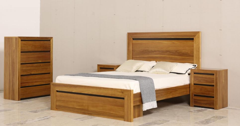 MALTA BEDSIDE TABLE WITH 3 DRAWERS - (MODEL-1-12-1-2-1-13-1) - NATURAL 