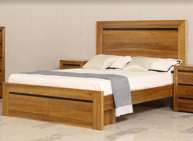 KING MALTA BED WITH STORAGE DRAWER - (MODEL-1-12-1-2-1-13-1) - NATURAL