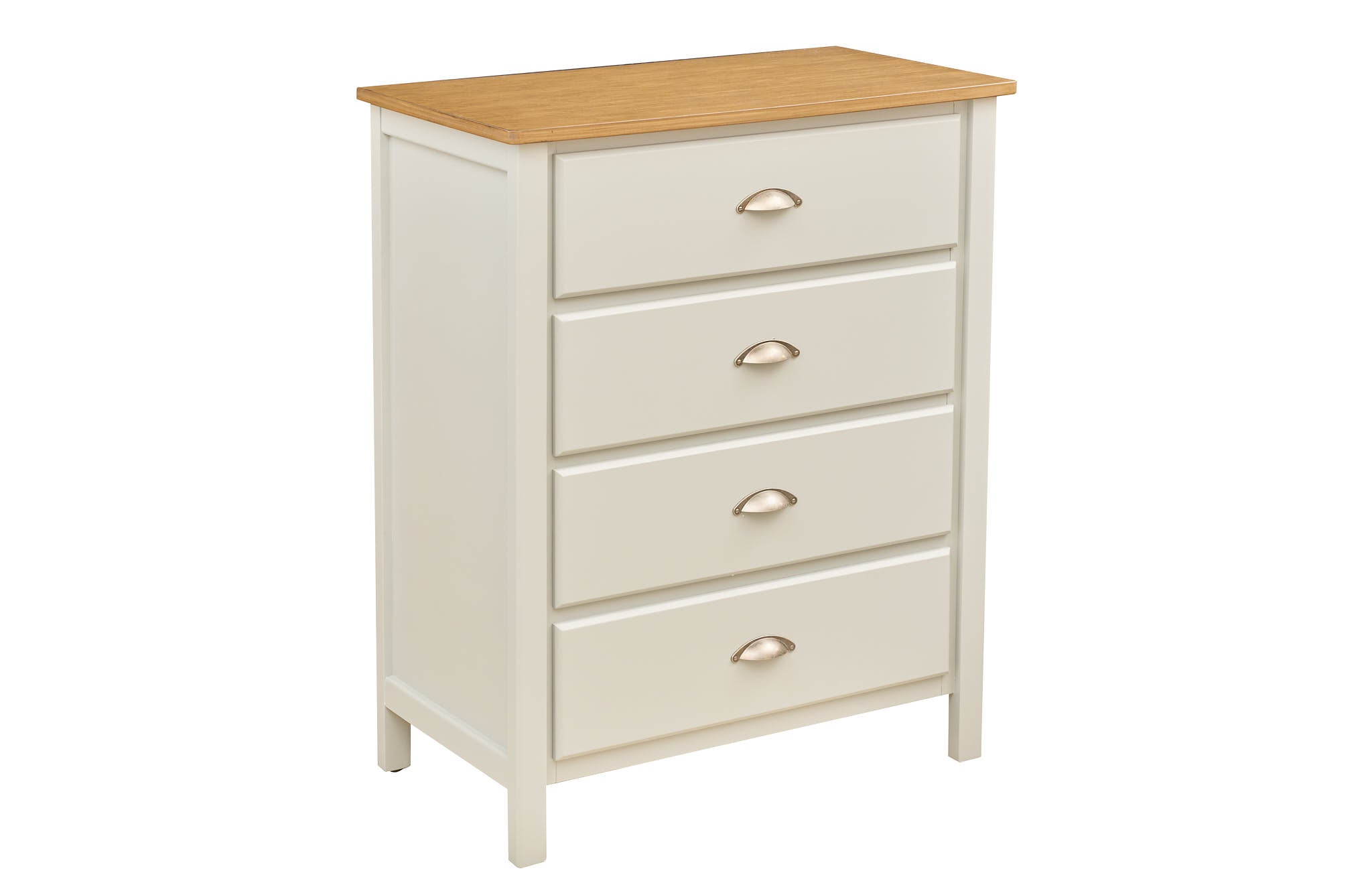 DURANT 4 DRAWER TALLBOY - 1000(H) x 800(W) x 450(D) - GREY / WALNUT - 1 ONLY ONLINE SPECIAL - READY TO GO